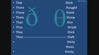 تلفظ th در انگلیسی
