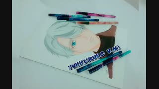 نقاشی من از ویکتور نیکیفورو (انیمه ی yuri!!!on ice)