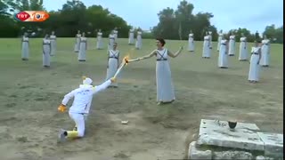 مشعل المپیک در یونان بر افروخته شد