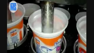 ویدئو دستگاه پرکن ماست خطی 4 نازل پازلی (تمام اتومات)