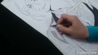 Speed drawing Sebastian Michselis from anime Kuroshitsuji