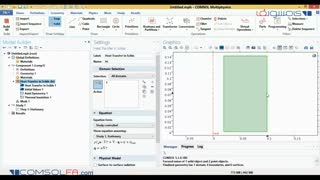 بدست آوردن توزیع دما در یک استوانه با انتقال حرارت  هدایتی در نرم افزار Comsol
