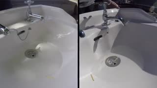 تخلیه سینک در دو نیم کره