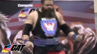 قوی ترین مرد جهان وزنه 460lb LOG PRESS