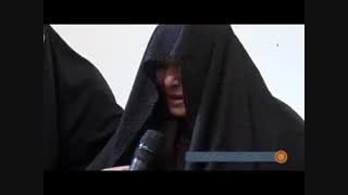 لحظه اعلام خبر شهادت جانباز علی خوش لفظ به مادر گرامی ایشان در حرم مطهر رضوی