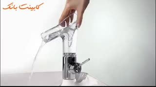 آشپزخانه با شیر آب شیشه ای