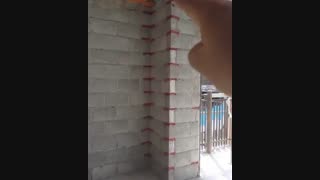 دیوار کار شده با بلوک لیپر