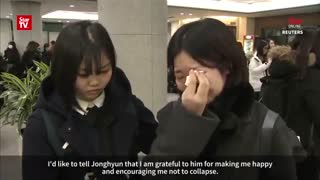 اشکهای طرفداران جونگهیون دربیمارستان(آخرین تصویر او در فروشگاه)