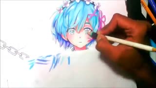 speed Drawing Rem from Re zero