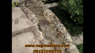 طراحی محوطه و ساخت آبنما صخره ای