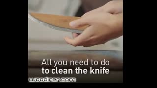 این چاقوی سرآشپزان آلمانی از 97%  چوب و 3%  استیل کربن ساخته شده است