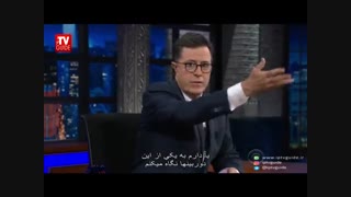 مرگان فریمن در شو شبانه استفن کولبر