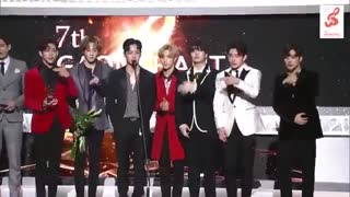 GOT7 in Gaon chart  ویدیو دریافت جایزه دوم won hot performance of the year گوگولیامممم گات سون فایتینگ