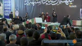 وداع با پیکر ۳۰ شهید گمنام دفاع مقدس در حرم مطهر رضوی