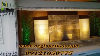 طراحی و ساخت آبنما دیواری