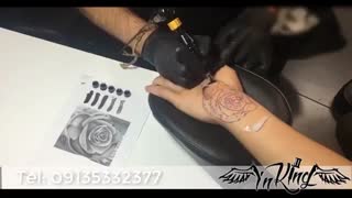 ویدئوی آموزشی تاتو گل رز