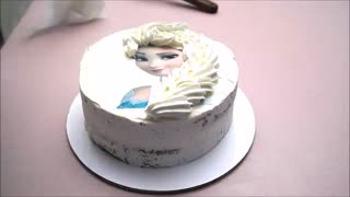 ساخت و تزیین کیک السا چاپی | فروشگاه اینترنتی کیک آف