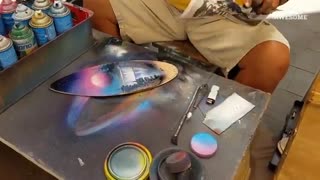 نقاشی زیبا با رنگ اسپری