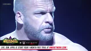 مسابقه کشتی کج براک لزنر در مقابل تریپل اچ در پی پر ویوی رسلمنیا 29