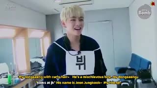 وقتی تهیونگ برای کوکی شعر میخونه...