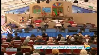 اجرای رقص زیبای محلی خراسان شمالی در برنامه زنده با عنوان ورزش همگانی