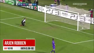 گل آرین روبن به فیورتینا در لیگ قهرمانان اروپا 2010-2009