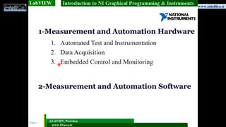آموزش LabVIEW قسمت 1 مقدمه شرکت National Instruments  معرفی  تجهیزات دیتالاگر و نمونه برداری DAQ این شرکت