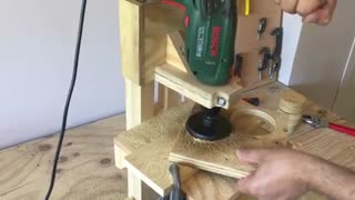 رنده گندگی خود را توسط دریل در کارگاه بسازید