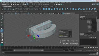 آموزش مدلسازی مبتدی مایا : حجم دادن در امتداد مسیر maya Extrude along path