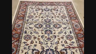 مدل های فرش ساوین-فرش کد 2107 کرم صورتی