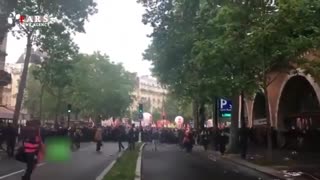 تظاهرات در پاریس به خشونت کشیده شد