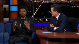 حضور Chadwick Boseman در برنامه  Stephen Colbert