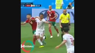 امید ابراهیمی در جام جهانی 2018 روسیه مقابل مراکش