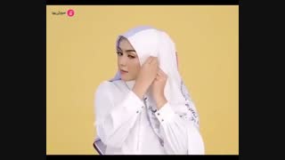 آموزش بستن روسری ساتن
