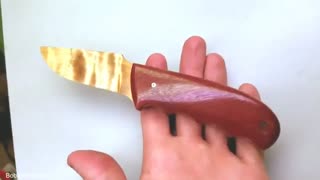 ساخت چاقوی چوبی زیبا
