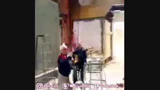 دیوارچینی بدون ملات با فوم ملات زتکس.