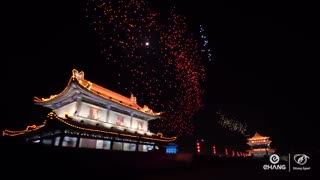 استفاده از 1374 پهپاد برای روشن کردن آسمان پکن و شکست رکورد جهان