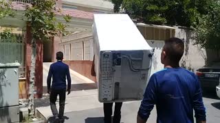 حمل و جابجایی حرفه ای یخچال ساید