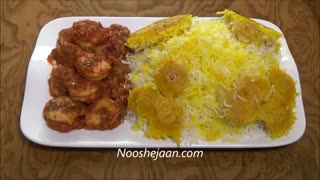 طرز تهیه خوراک خوشمزه میگو با سس گوجه فرنگی