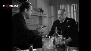 سکانس شاهین مالت : ملاقات هامفری بوگارت و گاتمن و صحبت در مورد پرنده سیاه