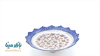 بشقاب مینا کاری سری سه تایی اثر استاد اسماعیلی