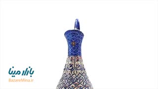 پارچ میناکاری اثر استاد اسماعیلی ارتفاع 16 سانتی