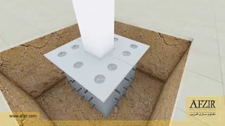 افزایش ابعاد فونداسیون و تقویت ستون های سازه فولادی به روش مرسوم