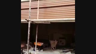 درب اتوماتیک طرح چوب