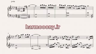 نت پیانو گلی جان از سیاوش قمیشی