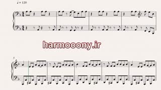 نت پیانو فصل پاییزی از سیاوش قمیشی