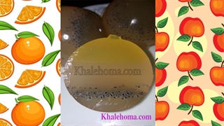 ژله کروی تخم شربتی پاییزی با طعم سیب و پرتقال